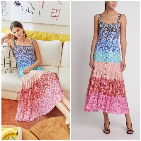 SALONI Dresses & Skirts - Saloni Rainbow Ombré Gradient Karen Dress